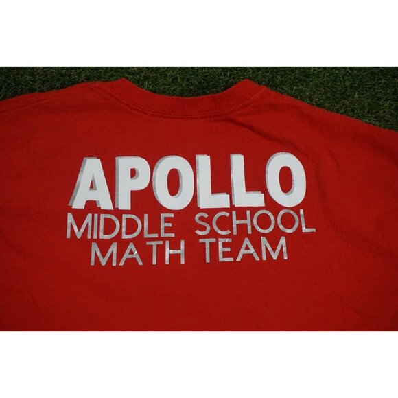Math Team T-Shirt Mens XL Red Apollo Middle School Funny Graph Nerd Tee - Picture 4 of 8